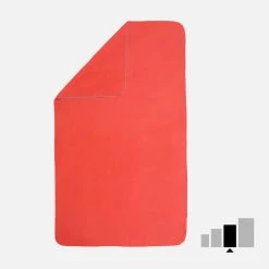 Serviette De Bain Microfibre Orange Taille L 80 X 130 Cm