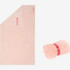 Serviette De Bain Microfibre Ultra Douce Rose Clair Taille L 80 X 130 Cm