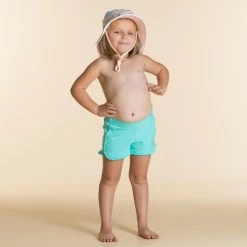 Short De Bain Bébé / Enfant Vert Menthe -Pas Cher Nautisport Magasin short de bain bebe enfant vert menthe 2