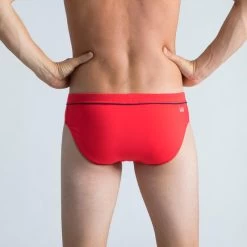Slip De Bain Natation Homme - Slip 100 Pep - Rouge Bleu -Pas Cher Nautisport Magasin slip de bain natation homme slip 100 pep rouge bleu 2