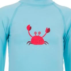 T-shirt Anti UV Bébé Manches Longues Bleu -Pas Cher Nautisport Magasin t shirt anti uv bebe manches longues bleu 4