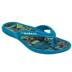Tongs De Piscine Enfants - Tonga 500 Print - Citym Bleu -Pas Cher Nautisport Magasin tongs de piscine enfants tonga 500 print citym bleu 3